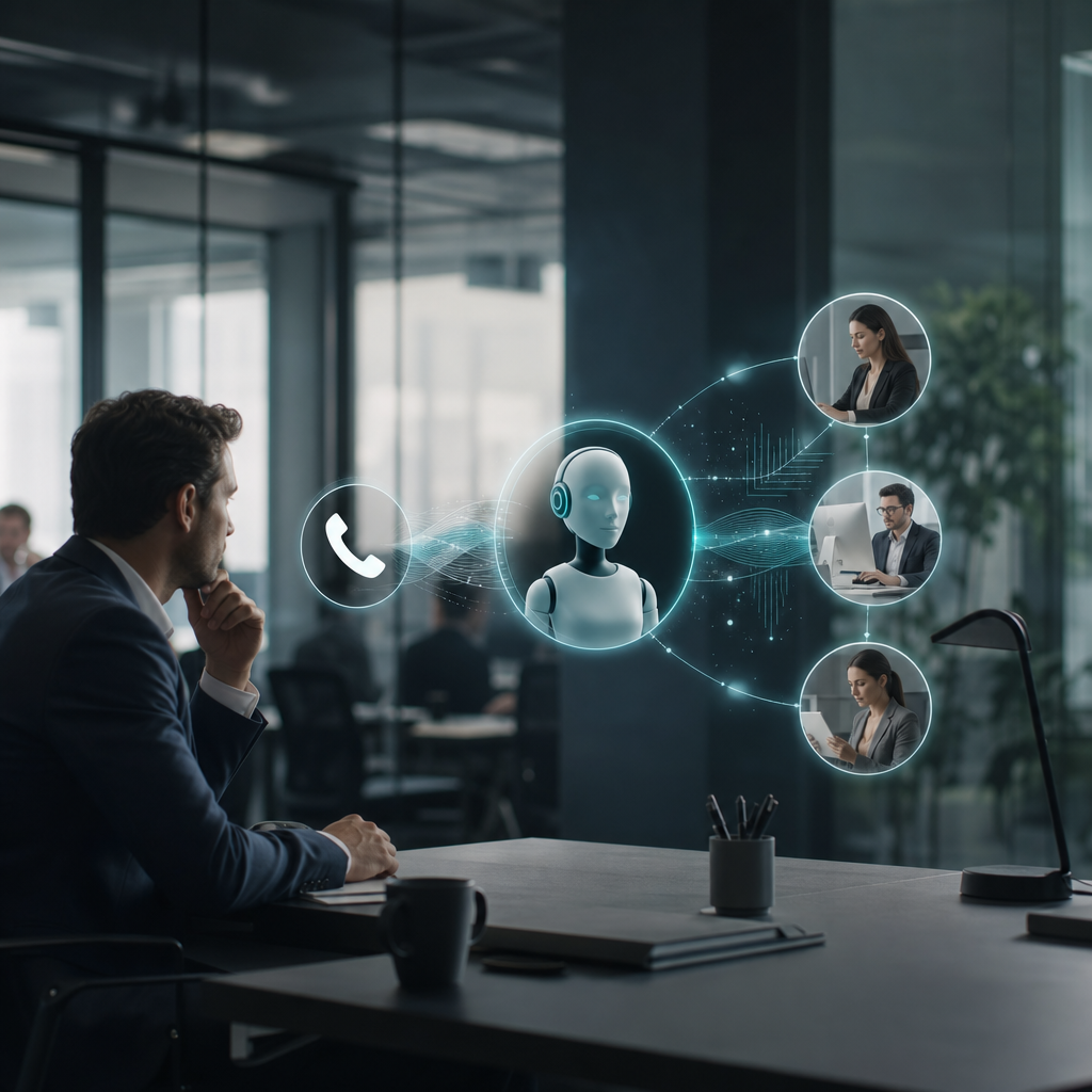 Voicebot dla firm odbierający rozmowę klienta i przekazujący dane do zespołu